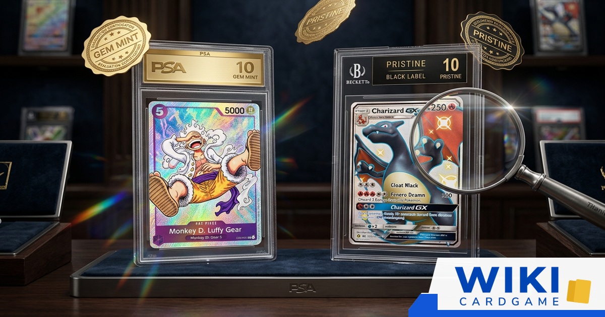 การ์ดเกรด PSA 10 และ BGS Black Label 10 ในกล่องอะคริลิก Slab สุดหรู